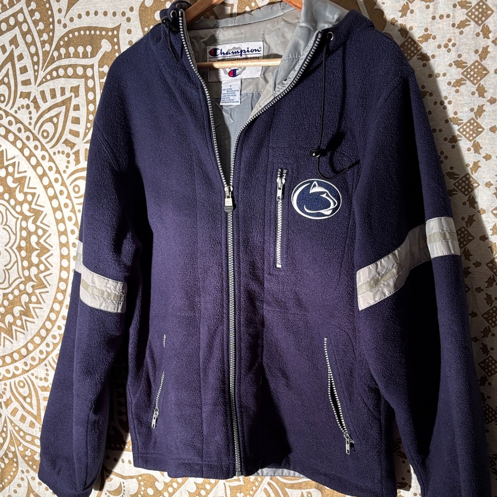 Champion Navy and Gray Penn State Lightweight Jacket